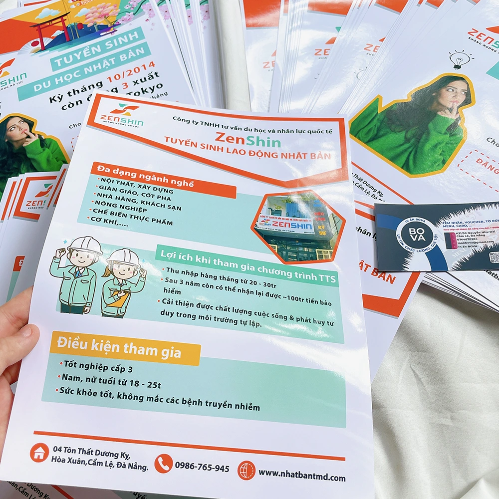 Dịch Vụ In  tờ rơi, brochure, leaflet..  Giá Rẻ tại In Ấn BOVA