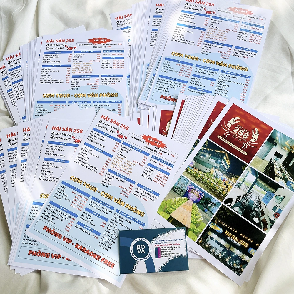 Dịch Vụ In  tờ rơi, brochure, leaflet..  Giá Rẻ tại In Ấn BOVA