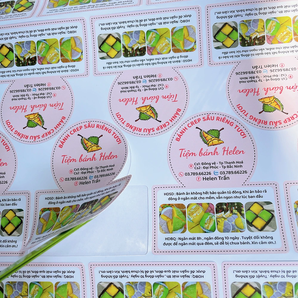 Dịch Vụ In  tem nhãn sticker Giá Rẻ tại In Ấn BOVA